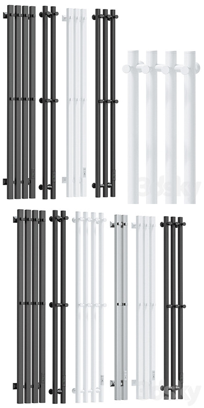 Electric heated towel rail set Margroid Inaro